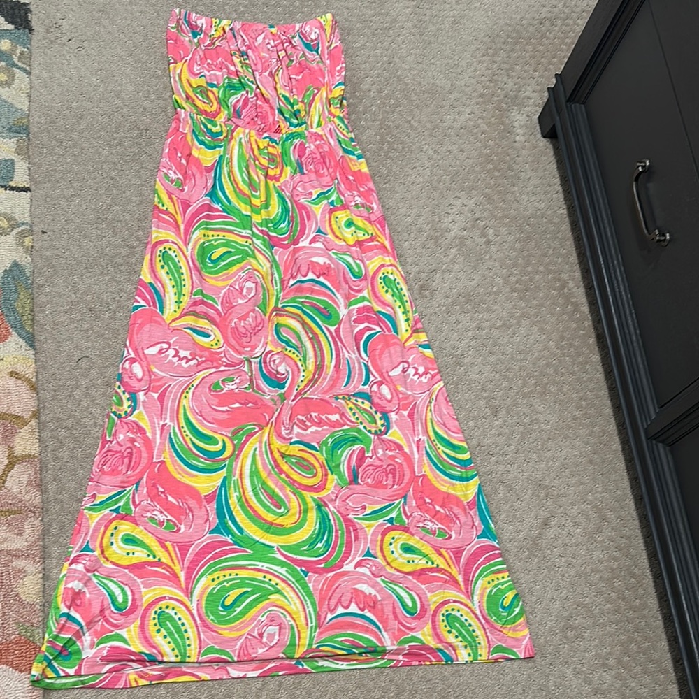Lilly Pulitzer Pink and Green Patterned Dress